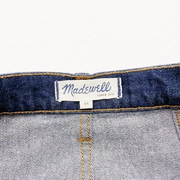 Madewell Dark Wash Denim Jean Button Down Skirt SZ25 - Picture 3 of 7